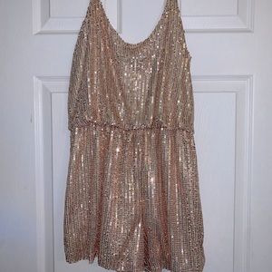 Champagne Sequin Romper